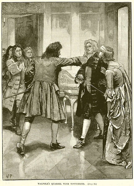Walpoles Quarrel with Townshend (engraving)