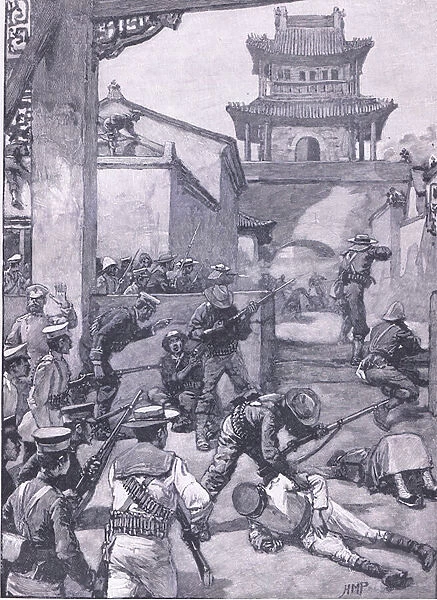 The War in China: The fighting in Tientsin, illustration from