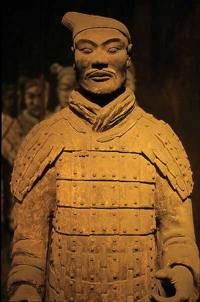 Warrior from the tomb of Emperor Shihuangdi, 221-206 BC (terracotta)