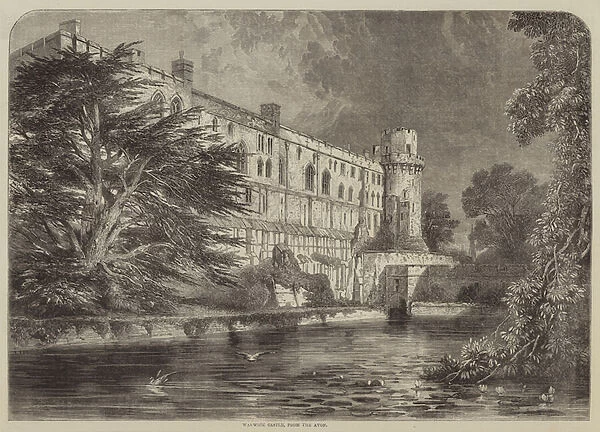 Warwick Castle, from the Avon (engraving)