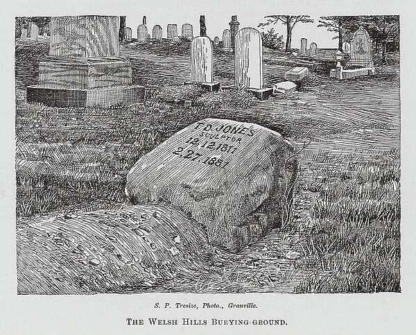 The Welsh Hills Burrying-ground (engraving)