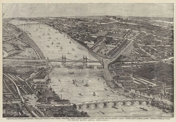 The West-End Railway District, London (engraving)