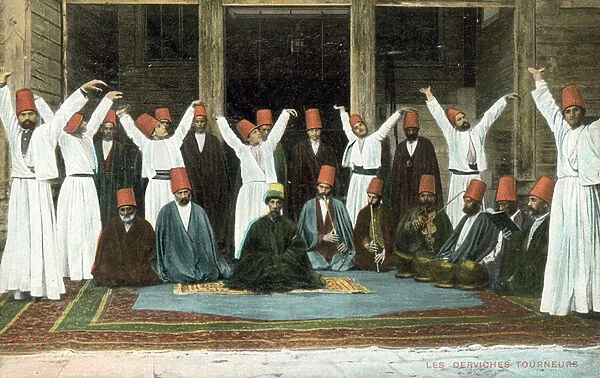 Whirling Dervishes, Turkey (colour photo)