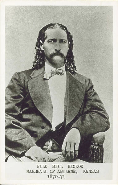 Wild Bill Hickok, gunfighter, gambler and lawman of the American West (b  /  w photo)
