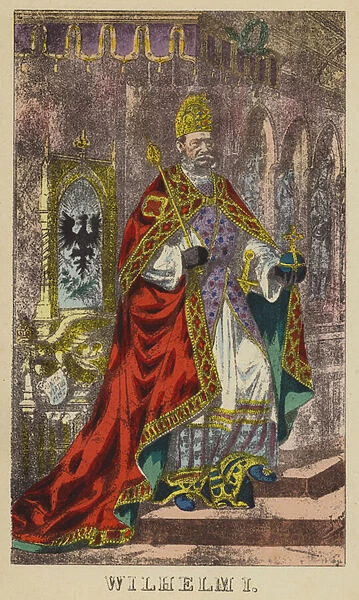 Wilhelm I (coloured engraving)