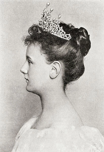 Wilhelmina, 1880 - 1962. Queen regnant of the Kingdom of the Netherlands. From the magazine The World and His Wife, published 1907