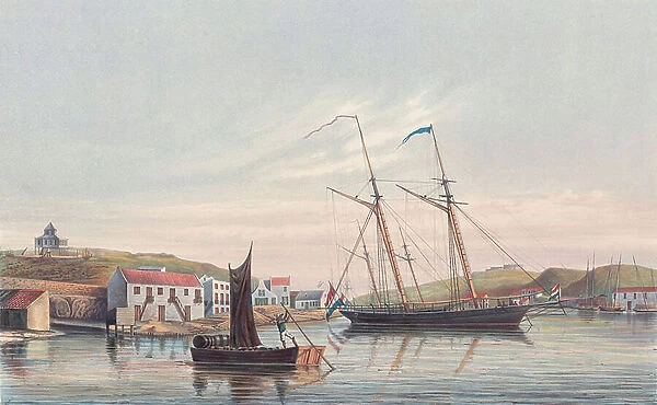 Willemstad, Curacao. The port in 1860's