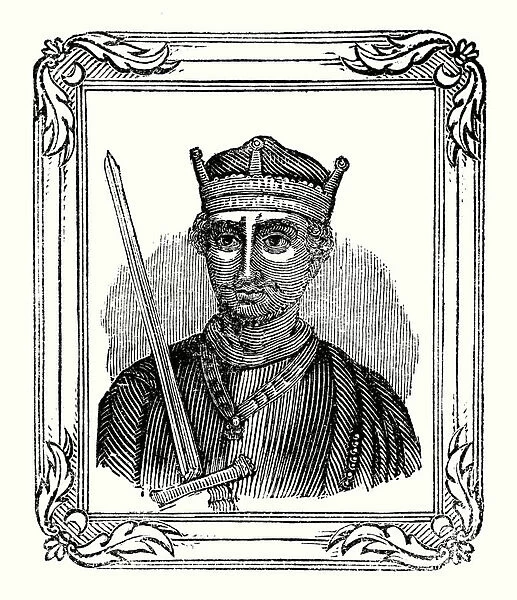 William the Conqueror, Duke of Normandy, invades England, and claims the crown (engraving)