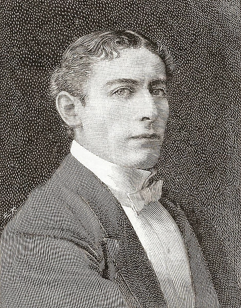 William Waller Lewis, 1860 - 1915, known on stage as Lewis Waller. English actor and theatre manager. From The Strand Magazine, published 1896