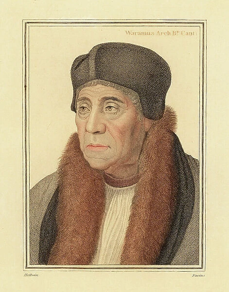 William Warham, Archbishop of Canterbury, 1450-1532. 1812 (engraving)