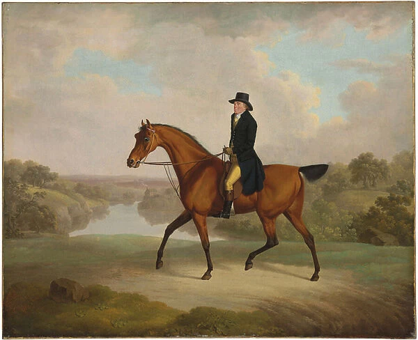 William Yates, Esq. of Springside, on his favourite roadster (oil on canvas)
