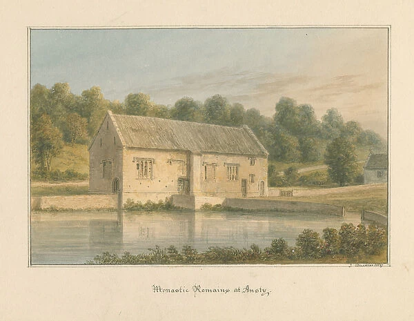Wiltshire - Ansty - Monastic Remains, 1817 (w  /  c on paper)