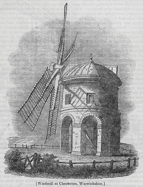 Windmill at Chesterton, Warwickshire (engraving)