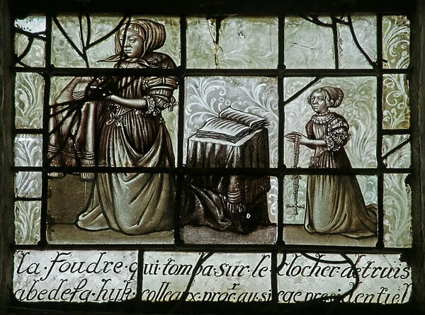 Window depicting the Donor (stained glass)
