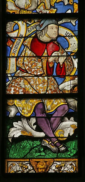 Window depicting a prophet on the Tree of Jesse, 1500-10 (stained glass)