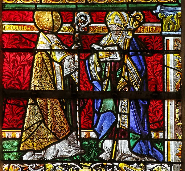 Window depicting Saint Denis and Saint Leger (stained glass)