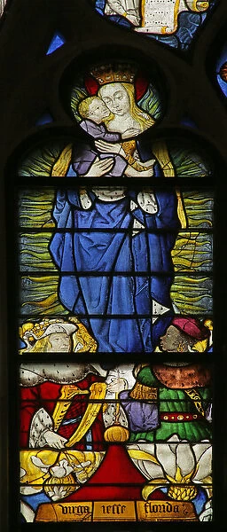 Window depicting the Virgin and Child on the Tree of Jesse with King David