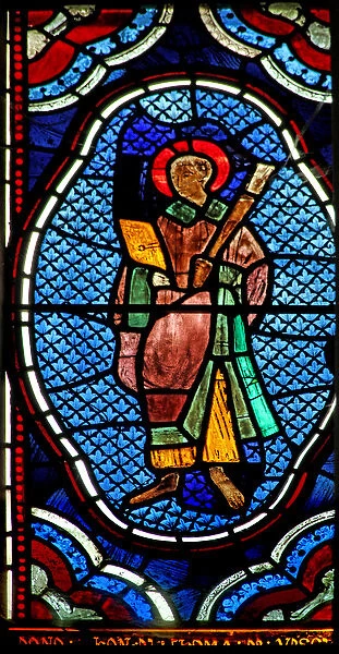 Window Ew depicting a saint (stained glass)