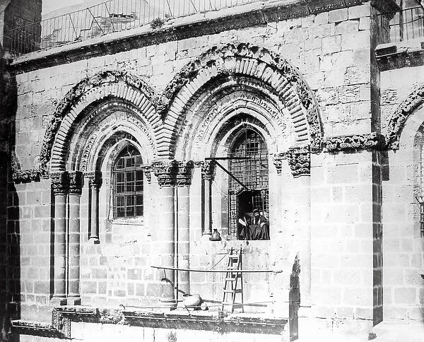 Window in the South Face of the Church of the Holy Sepulchre, 1865 (b  /  w photo)