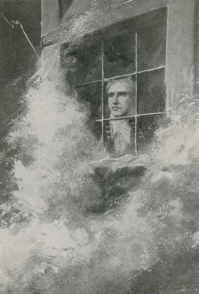 Winstanley looks out at the storm (litho)