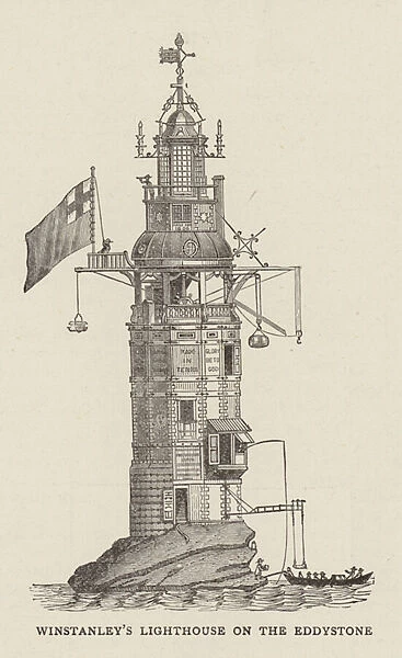 Winstanleys Lighthouse on the Eddystone (engraving)