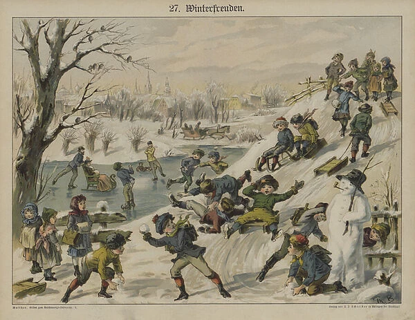 Winter amusements (colour litho)