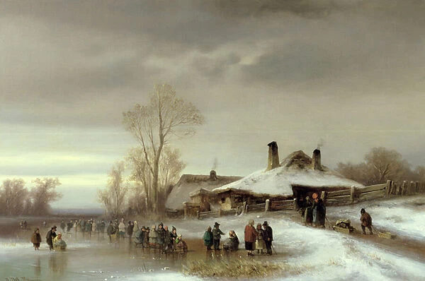 A Winter Landscape with Skaters