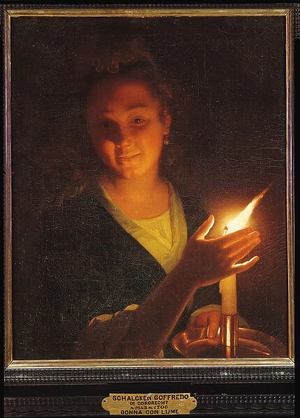 Woman with a Candle (oil on canvas)