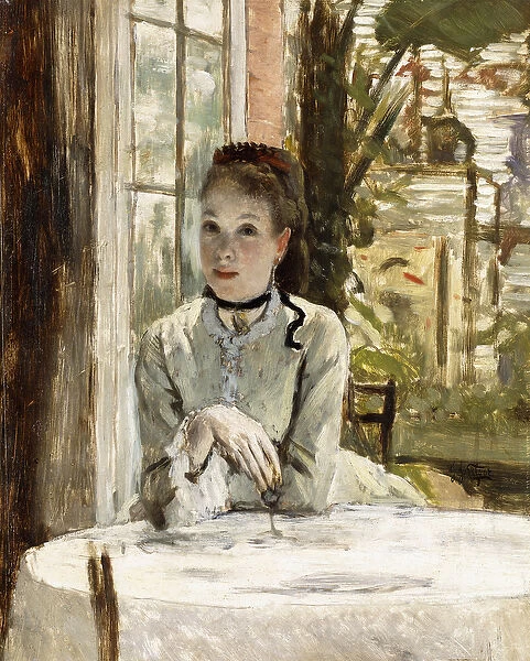 A Woman in an Elegant Interior, (oil on panel)