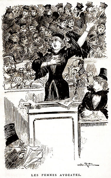 Woman lawyer, 1883 (illustration)