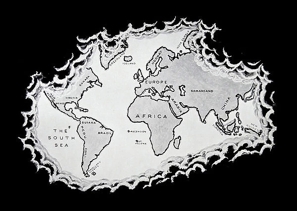 The world as known after the circumnavigation by Sir Francis Drake