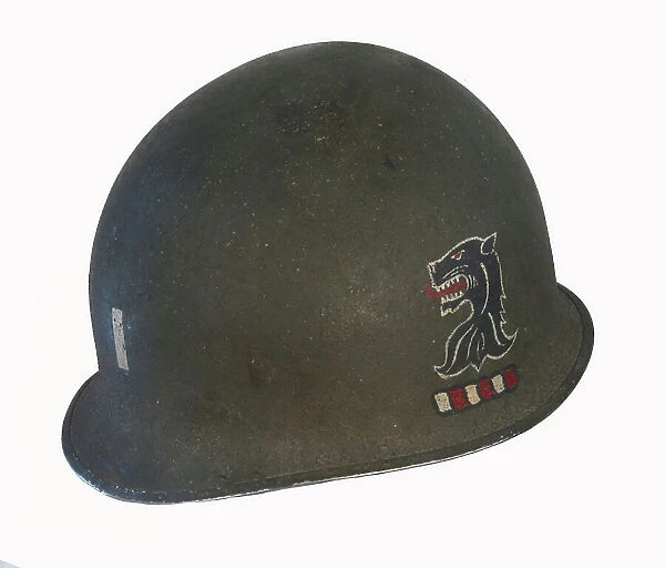 World War 2 US M1 helmet with insignia, c. 1939-45 (object)