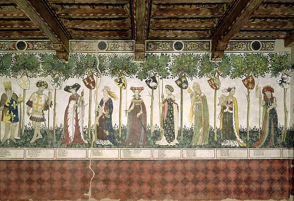 The Nine Worthies and the Nine Worthy Women, detail of Charlemagne, Godfrey de Bouillon