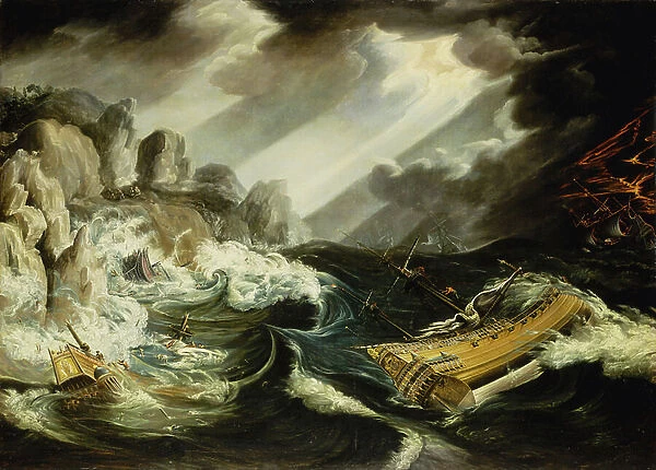 The Wreck of the Amsterdam, c.1630 (oil on canvas)