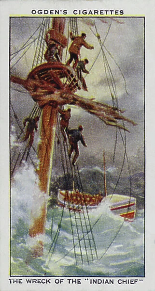 The Wreck of the 'Indian Chief' (colour litho)