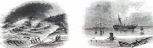 The wreck of the Transport Premier, 1850