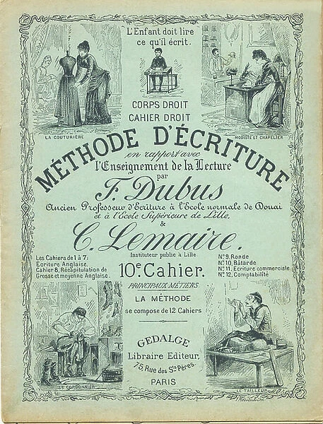 Writing method by Dubus and Lemaire, c.1880-1900 (printing)
