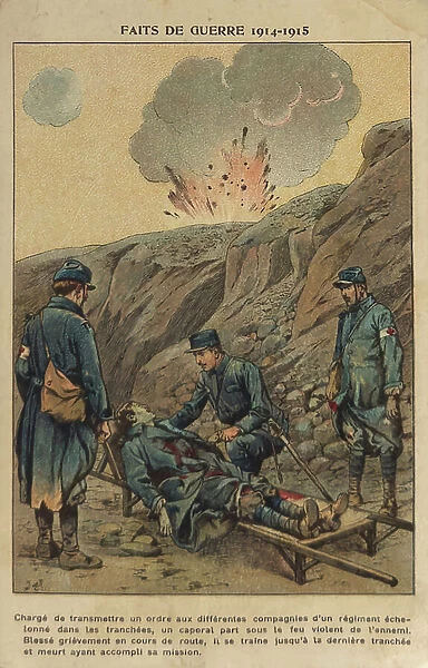 WW1: Heroic soldier (illustration)