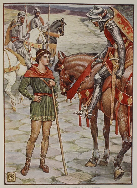 Young Percival Questions Sir Owen, from Stories of the Knights of the Round
