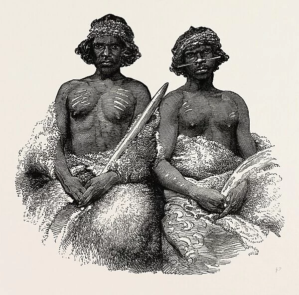 Aboriginal Australians: Young Men, 1850. Port Phillip