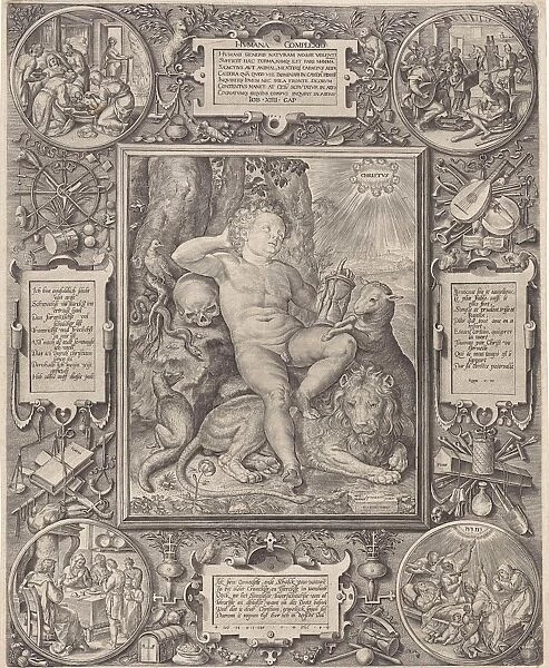 Allegorie on the complexity of the human, Johannes Wierix, Willem van Haecht (I)