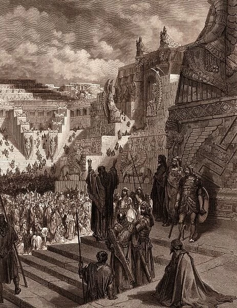 Artaxerxes Granting Liberty to the Jews, by Gustave Dore. Dore, 1832 - 1883, French