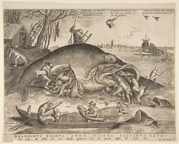 Big Fish Eat Little Fish 1557 Engraving fourth state