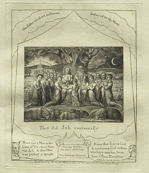 Book Job Pl 1 Thus Job continually 1825 William Blake