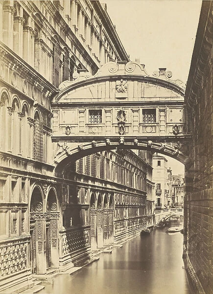 Bridge Sighs Italian Venice Italy 1865 1875 Albumen silver print