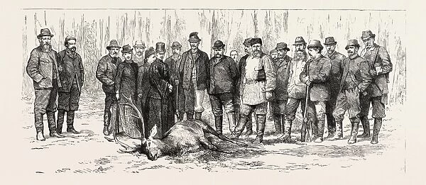The Czars Hunting Party, Engraving 1884