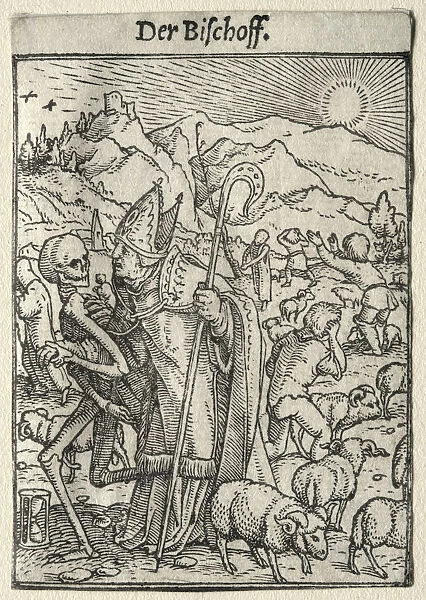 Dance Death Bishop Hans Holbein German 1497 98-1543