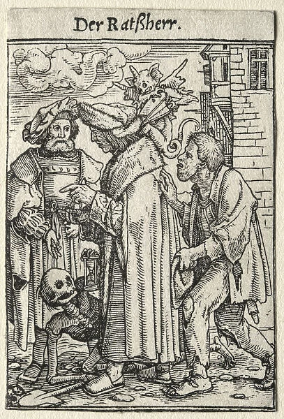 Dance Death Councillor Hans Holbein German 1497