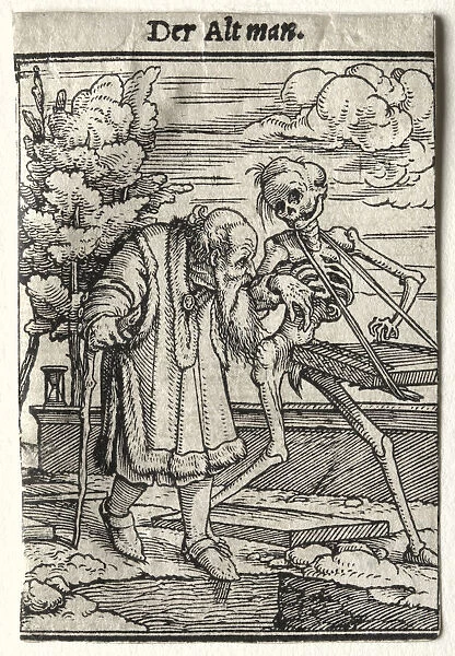 Dance Death Old Man Hans Holbein German 1497