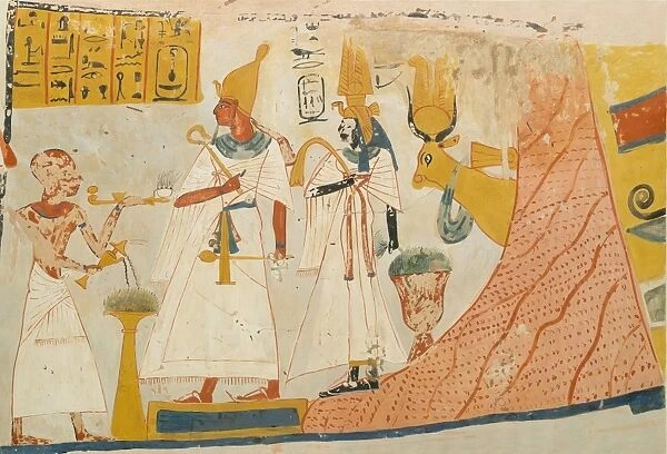 Deceased censing libating deified Mentuhotep